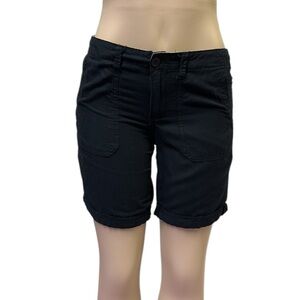 Vintage America Black Cuffed 4 Pocket Shorts Womens 4 or 27 Waist